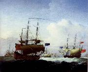 Monamy, Peter The Privafteer Squadron,known as the Royal Family oil painting